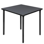 REGENCY Kee Folding Tables, 30 W, 30 L, 29 H, Wood, Metal Top, Grey TBF3030GYBK